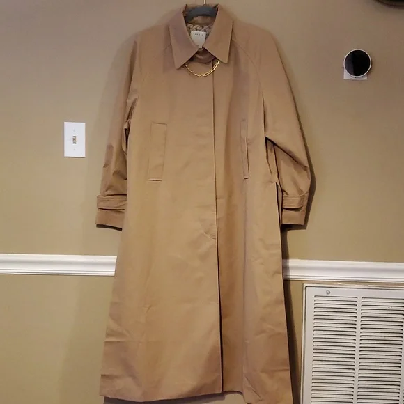 Sandro Paris Trench Coat With Removable Chain Size S NWT'S - Picture 4 of 15